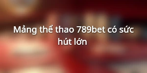 Mảng thể thao 789bet có sức hút lớn 