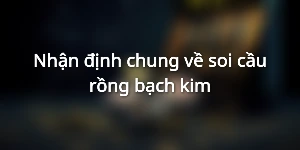 Nhận định chung về soi cầu rồng bạch kim
